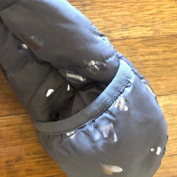 Tahari Snow Suit Bunting Gray Foil Heart Baby 6-9M - Picture 6 of 12
